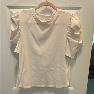 Ces Femme Cream Short Sleeve Top
